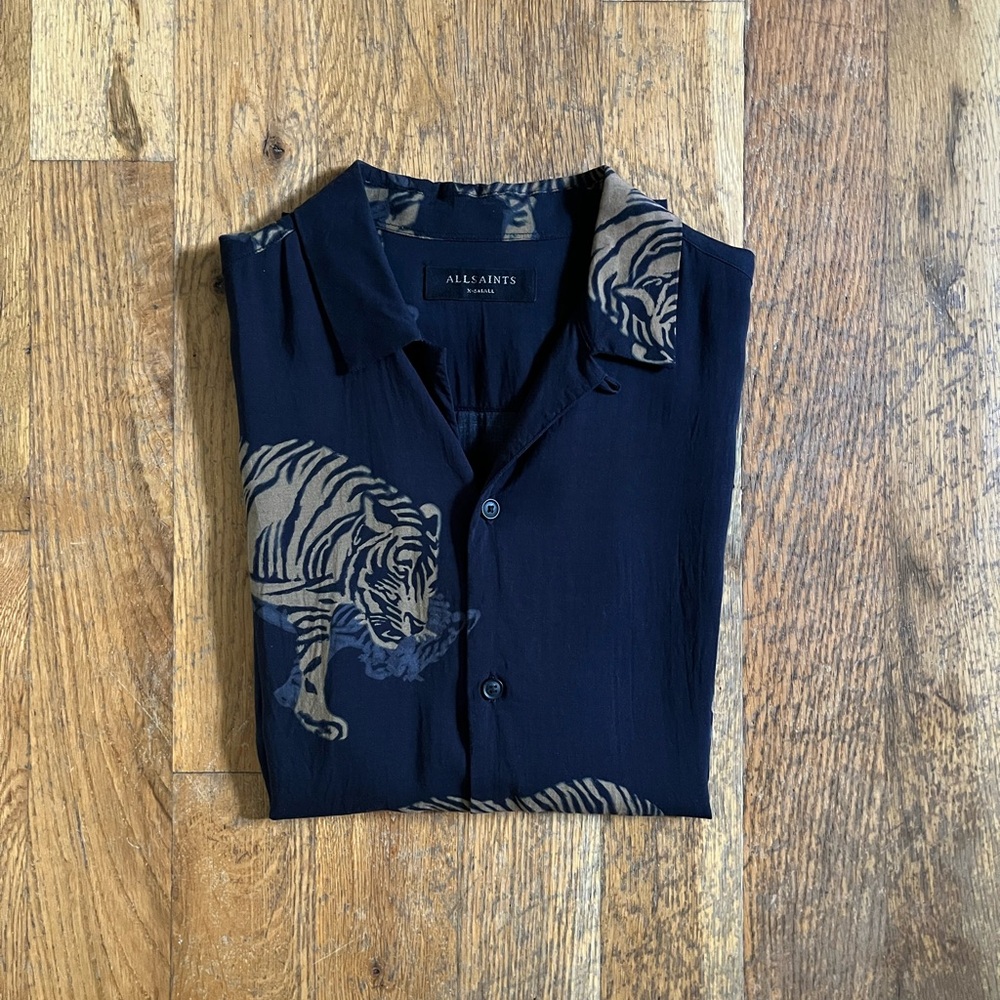 AllSaints | Printed Viscose Shirt | Size XS